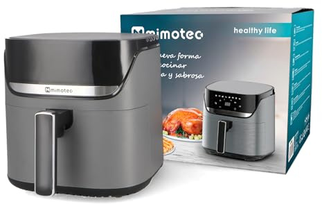 M mimotec Biota Touch 7,6 l luftfritös, oljefri luftfritös, 2 000 W, pekskärm, 8 digitala menyer, 60 minuters justerbar timer, 80–200 °C, fettreducering, hälsosam matlagning
