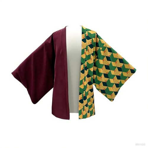 MeYuxg Tanjirō Giyū Shinobu Zenitsu Anime Costume, Demon Cosplay Kimono Coat, Halloween, Carnival, Giyū Tomioka, S