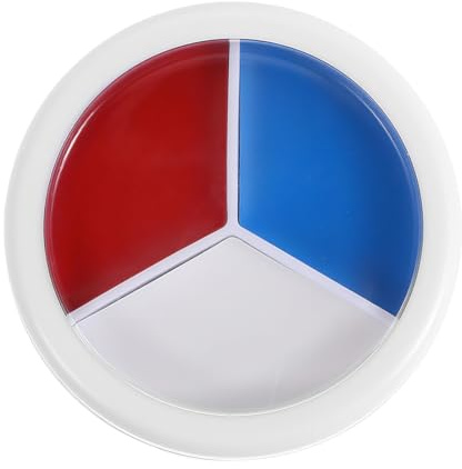 EIHI Tre colori Pittura Per Viso e Corpo, Truccabimbi, Trucchi da Viso per Travestimenti, per Bambini e Adulti,Pittura del Corpo Pittura Viso Professionale Colori（blu+bianco+ rosso）