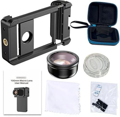 Juego de lentes macro y filtro Cpl para smartphone, vidrio de 40 mm, clip universal de 17 mm, funciona con múltiples dispositivos, herramienta de primer plano para joyas e insectos