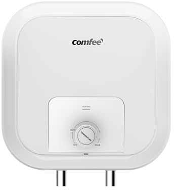 COMFEE' Electric Water Heater 10 L Undersink 2kW Storage Water Heater, A Class, Lightweight, Compact and Easy to Install, Ideal for Small households