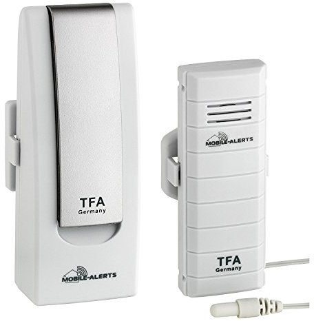 TFA Dostmann 31.4002.02 Temperatur Monitor WeatherHub SmartHome StarterSet 2, weiß mit Batterien