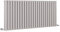 Milano Aruba - Light Grey Horizontal Double Oval Panel Radiator - 635mm x 1416mm