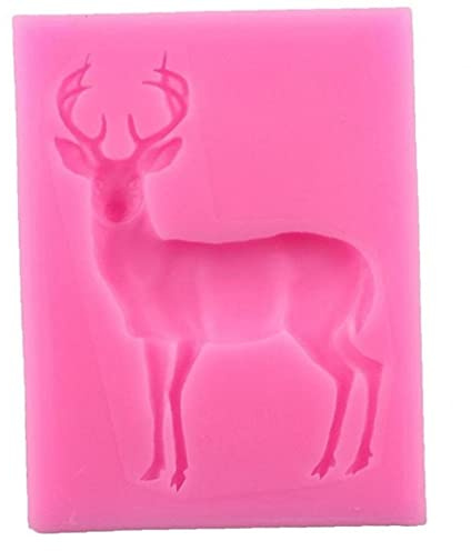 3D rådjur silikonform polymerlera godis choklad kaka bakning form jul cupcake topper fondant tårta dekorationsverktyg