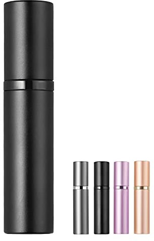 BRARIOS Parfümzerstäuber Nachfüllbar,leer Reise Parfüm Zerstäuber,5ml Mini Portable Sprühflasche,Taschenzerstäuber für Unterwegs(J-Schwarz)
