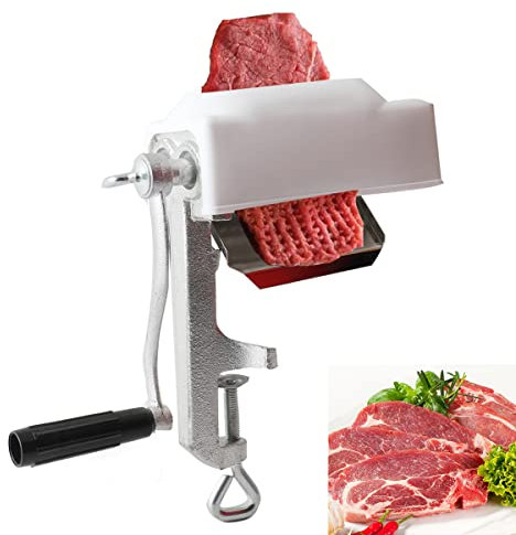L-home Fleischklopfer Metall Schnellmaschine,Fleischzartmacherwürfel,Haushalt Kleiner Fleischklopfer mit Handkurbel Steaker Fleisch Grill Marinieren Küchenhelfer Kochzubehör Küche Zuhause Restaurant