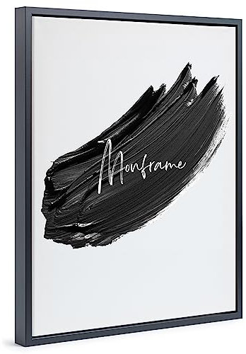 Monframe Schattenfugenrahmen - 75x100 cm - Schwarz - für Leinwandbilder auf Keilrahmen - Leerrahmen ohne Glas und Rückwand