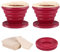 Barnaous 2 Stück Handgebrühter Kaffeefilter Kaffeetropfer Silikon Kaffeetrichter - Faltbarer Wiederverwendbar Papierloses Sieb für Papier-Kaffeefilter,Zuhause,Büro