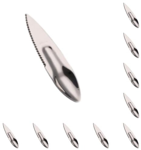 WNDUOKXH 10 Ensemble de Ouvre-Fruits en Acier Inoxydable, Coupe de précision, Facile à Nettoyer, Durable, Facile à Nettoyer, cuillère à découper Kiwis, 2 pièces/Ensemble, comme montré 10Ensemble