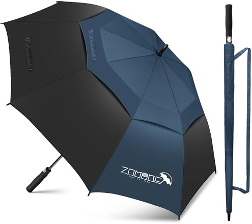 ZOMAKE Golf Umbrella Windproof and Rainproof Large | Large Umbrella Windproof Strong, Big Golfing Brolly Unbreakable Double Canopy for Men Women