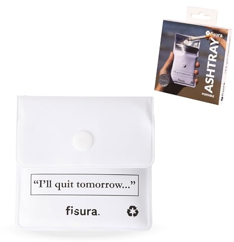 Fisura I Will Quit Portable Pocket Ashtray - Handy Accessory for Car, Hiking or Outing - Reusable Durable and Original Ashtray - 8 x 8 cm