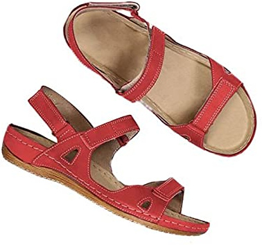 AEGJEGVD Sandales Orthopédique Femmes été Marche Femme Confortable Offre de Printemps Plateforme Chaussures de Plage Antidérapantes Respirantes Bohême Bout Ouvert Sandales avec Talon Bloc Vente Flash
