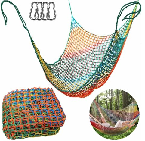 Rete da arrampicata all'aperto per alberi e parchi giochi Rete di sicurezza in poliestere senza nodi per ringhiere delle scale e sicura (dimensioni: 1,2 x 15 m)