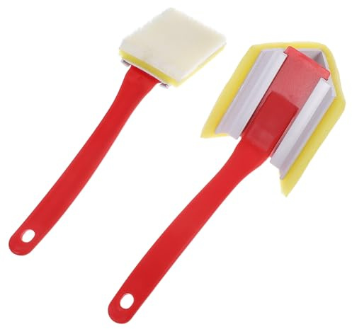Healeved Pennelli per Bordi Triangolari 2 Pezzi Strumento per Pittura di Precisione Angoli e Bordi Pareti Setole Fini Resistenti per Interni ed Esterni Accessorio per Verniciatura