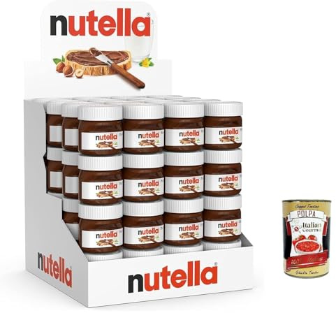Italian Gourmet Bundle – Présentoir Nutella 64×25 g (Total 1,6 kg) – Mini Pots Individuels Pâte à Tartiner Cacao & Noisettes – Portions Idéales Petit Déjeuner, Bureau, Hôtels + Italian Gourmet Polpa