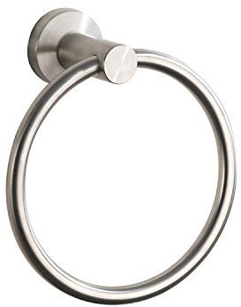 Toallero de níquel Cepillado, Anillo de Toalla de Mano de baño de Acero Inoxidable Redondo para baño