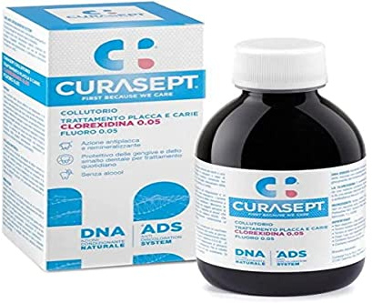 Curasept Munvatten 0.05, 200 milliliter, känslighetsavlastning, alkoholfri