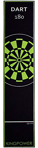 Kingpower Dartmatte Dart Teppich Turnier Matte Abwurflinie Bodenschutz Zubehör Dartpfeile Dartscheibe Dartboard 2 Größen 237cm und 290cm Verschiedene Designs, Design:Design 07 (Hellgrün 290x60cm)