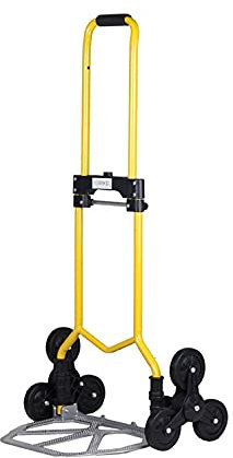 Svelt Carrello Saliscale Pieghevole in Acciaio – Ultra Compatto, Portata 70 Kg, Pedana Rinforzata, Ideale per Uso Domestico e Scale
