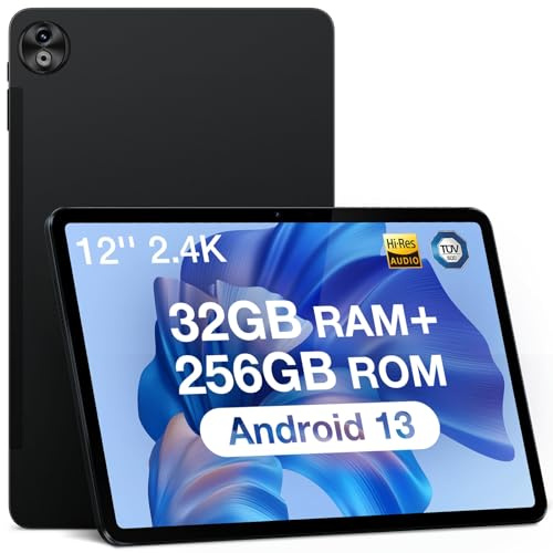 DOOGEE T20 Ultra Tablette Android 13, 12 Pouces, 32GB + 256GB (TF 2TB) Helio G99 Octa-Core Tablette Tactile, 10800mAh, Écran 2.4K, 16MP+8MP, 4G LTE /5G WiFi Tablette Gaming, GMS/GPS/Widevine L1