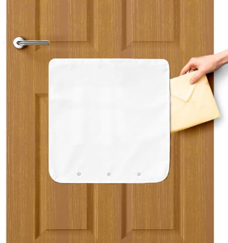 Front Door Letter Box Catcher No Screws - White Post Catcher for Letterboxes Indoor Post Holder - Pet Proof Letterbox Cage Alternative for Front Door - Letter Box Cover Internal Parcel and Mail Holder