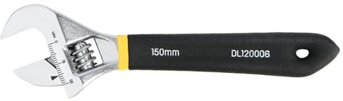 Chiave regolabile da 15,2 cm per bagno con forte serraggio, grande estremità aperta, multifunzionale, strumento di riparazione