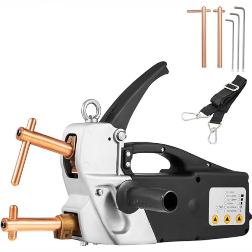 Soudage Par Point Poste à souder par points électrique portable, pistolet à pointe, monophasé, 2,0 + 2,0 mm, double face, avec bras d'électrode remplaçables