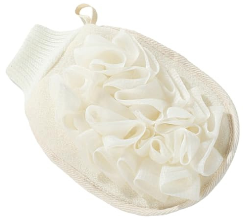 Healifty Bath Towel Skin Scrubbing Gloves Exfoliating Mitt for Bathing Shower Use for Body Scrub Bathroom Scrubber Made of Material
