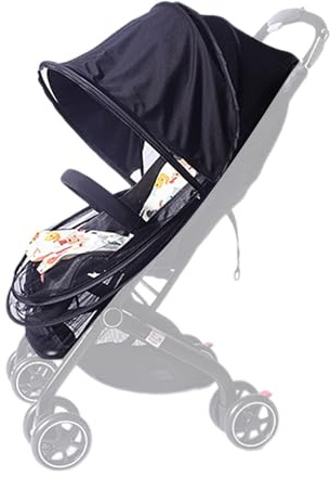 Toldo para cochecito – UPF50+ protección de red de mosquito | Protección transpirable para moisés con cremallera bidireccional, bloquea los rayos UV, pantalla para cochecitos
