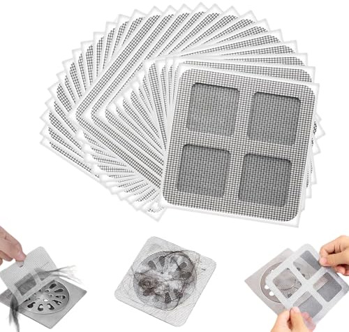 GUOYOU 100 Filtro Doccia Capelli 10X10CM Raccogli Capelli Doccia Monouso Filtros Lavandino Cucina Filtro Lavandino Bagno per Canale Scarico Doccias, Cucina, Bagno, contro Gli Intasamenti