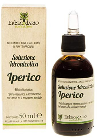 Tintura Madre Iperico gocce, Favorisce il normale tono dell'umore ed il benessere mentale, Integratore Stabilizzatore dell'umore, Soluzione Idroalcolica iperico puro, 1 Flacone 50ml