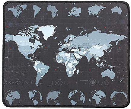 Sgerste Petite carte du monde Tapis de 300 * 250 mm antidérapant Tapis de souris étanche Surjeteuse Tapis de tapis de souris de jeu