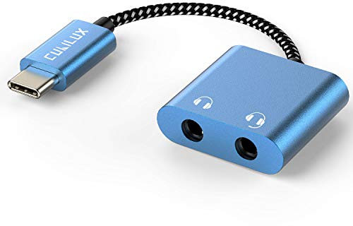 Cubilux USB C Dual Headphones Adapter, Type C to Double 3.5mm Earphone Audio Splitter Compatible with iPhone 17/16/15, iPad Pro 13/12.9/11 iPad Air 13/11, Galaxy S25/S24/S23 Tab S11/S10/S9
