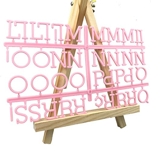 Changeable Letter Board with 190 Letters - 1 Pink Felt & Plastic Message Board