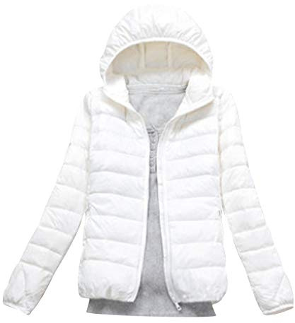 Doudoune Légère a Capuche Femme Duvet Veste Doudoune à Capuche Femme Legere Courte Manteau Doudoune Matelassée Pliable Fine Light Blouson Doudounes Legeres Courtes Mi Saison Hiver Chaudes Cintrée