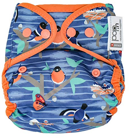 Close Pop-in Cobertor para pañal de tela reutilizable de bambú estampado Twiligth Garden, talla única unisex bebé.