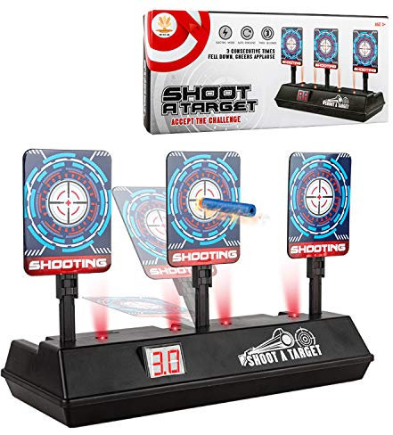 Electronic Digital Target for Nerf Guns,Electronic Shooting Nerf Target,Auto-Reset Intelligent Light Sound Effect Scoring Target Gifts Toy for Kids,Boys Birthday Xmas Gifts