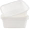 Yesdate Set of 4 Plastic Wash Basin Rectangle, White Washing up Bowl, 12 L