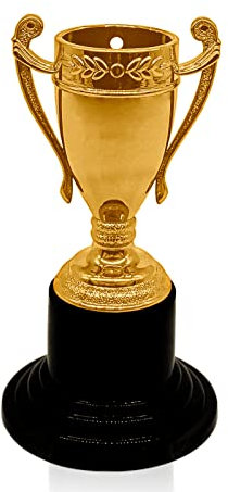 Zelaro Pokal Kinder Serie | Pokale Kindergeburtstag | Kleiner Henkelpokal als Geschenk für Kinder - Mitgebsel | Wanderpokal für jeden Anlass | Trophäe mini | Pokal klein in DREI Farben (Bronze)