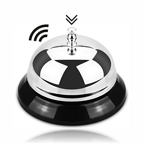 Counter Bell Calling Bell Reception Call Bell Attention Ringer Waiter Servant Service Alert Hotel Restaurant School Concierge Area Hospital Shop Bar Game Pet Training Hand Held Ring Christmas(1 Pack)