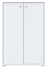 Forte Tempra 2 Kommode mit 2 Türen , Holzwerkstoff, weiß, Bx H xT: 73,7 x 111,1 x 34,8 cm