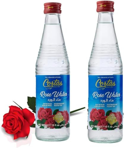 Floral Rose Water Essence, Double Strength Distillation, 300ml Pack of 2