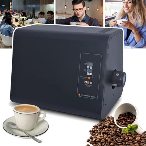 JMbpkduHs 1500w Electric Coffee Roaster Machine,Temperature Control(50°c-300°c) + Timer(0-60 Minutes), Efficient Heat Dissipation,For Home&commercial Automatic Baking