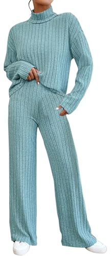 Completo Pantaloni E Maglia Donna Curvy Comode Tuta Da Casa Invernale Casual Completo 2 Pezzi Set Da Salotto Elegante Completo In Maglia Leggera Anziana Oversize Complete Sportiva Morbida Tute Outfits