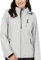 DEPROC-Active Damen Mit Abnehmbarer Kapuze Übergangsjacke Windbreaker Shelby Peak Softshelljacke, Offwhite, 54 Große Größen EU