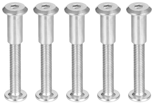 TA-VIGOR M6 Furniture Connector Bolts and Nuts, M6 x 30mm Hex Sleeve Nuts