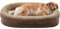 Pawk Orthopädisches Hundebett Grosse Hunde, Vierseitiges Nackenrolle Kissen Hundebett Orthopädisch, Memory Foam Hundekorb XL Wasserdicht rutschfest, Hundebetten Abnehmbar und Waschbar