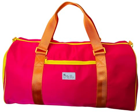 Meira Sporttasche, Nylon, Duffle Bag, Reisetasche, Weekender (Pink)