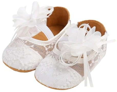 Genérico Sandalias bebé niña primeros pasos blanda otoño primavera verano calzado princesa antideslizante comodo para aprender caminar (White, 6-12 Months)