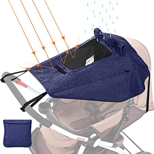 GeeRic Sonnensegel Kinderwagen mit UV Schutz 50+ Universal Staubdicht/Winddicht Sonnendach für Kinderwagen und Buggy